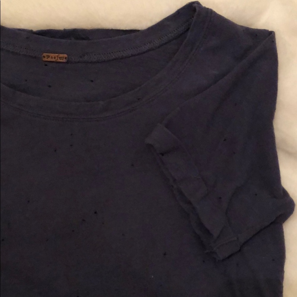 Blue hole-y short sleeve Tee